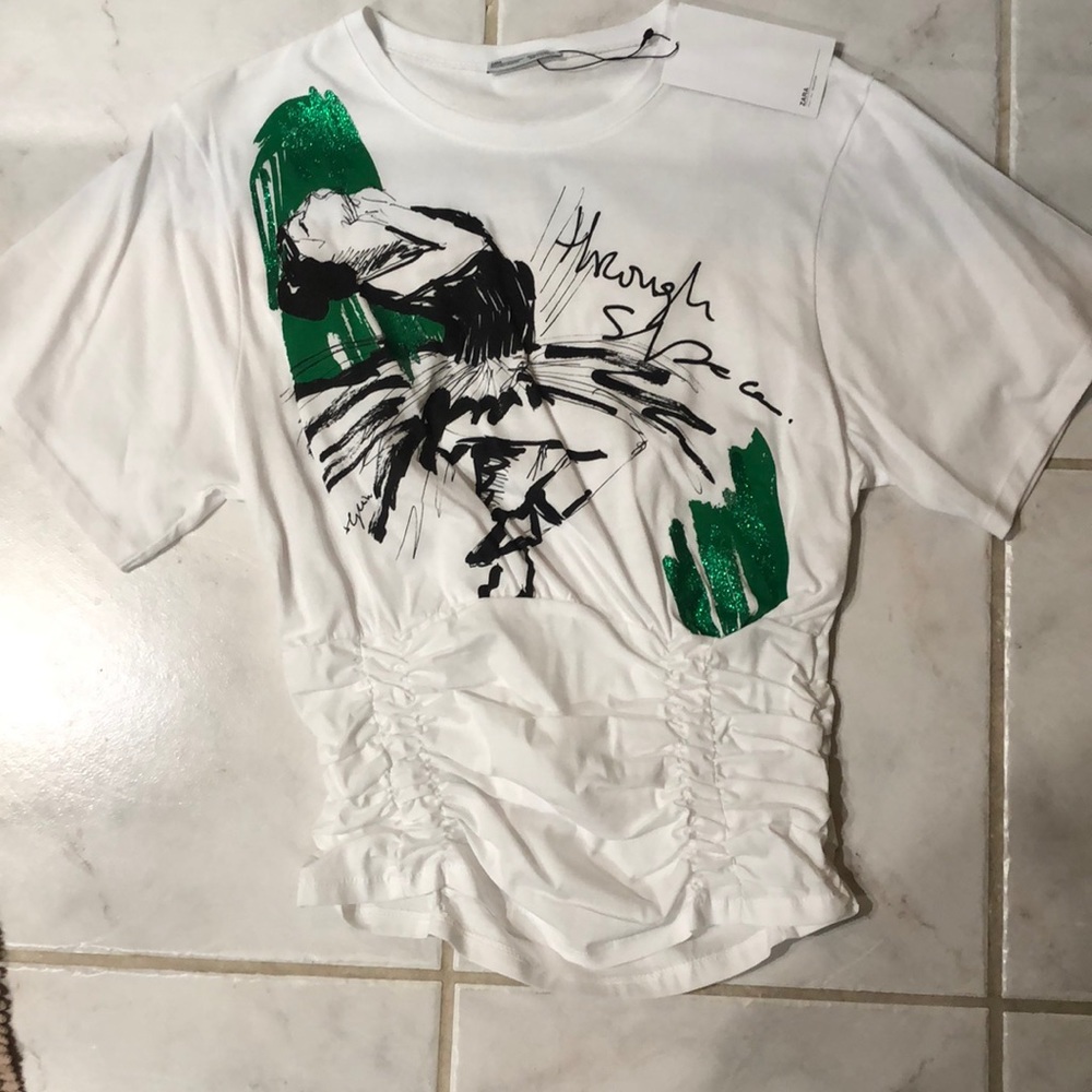 Zara white top